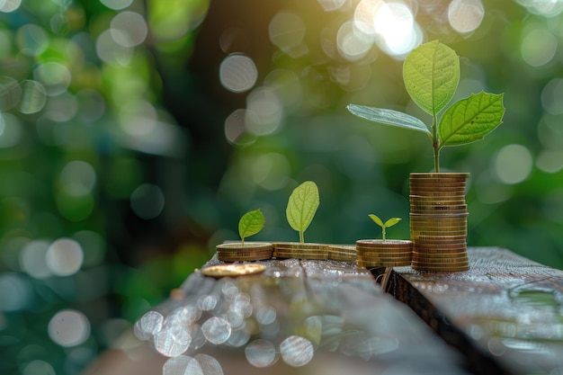 Photo growing money a symbol of financial prosperity