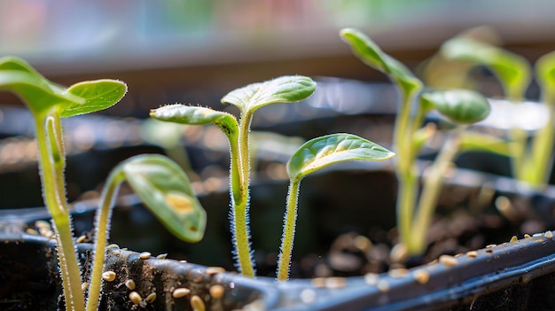 Growing process of sunflower seeds