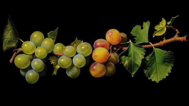 Growing and ripening fruit on a tree branch Created with Generative AI technology