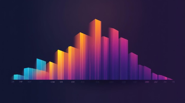 Photo growth chart with vibrant colors