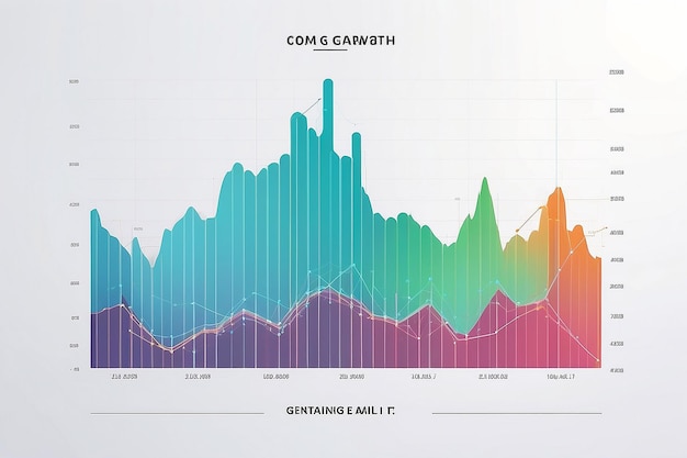 Photo growth graph chart generative ai