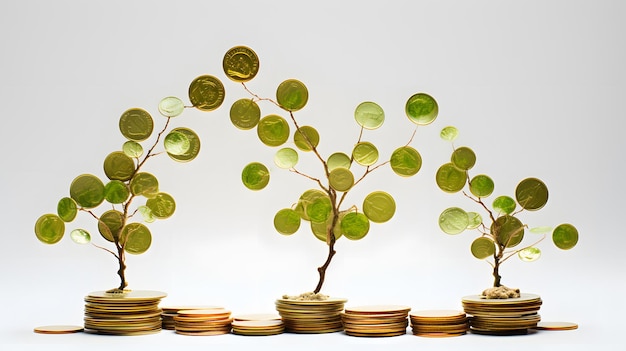 growth money young tree growing on stacks of coins Multiple sources of income