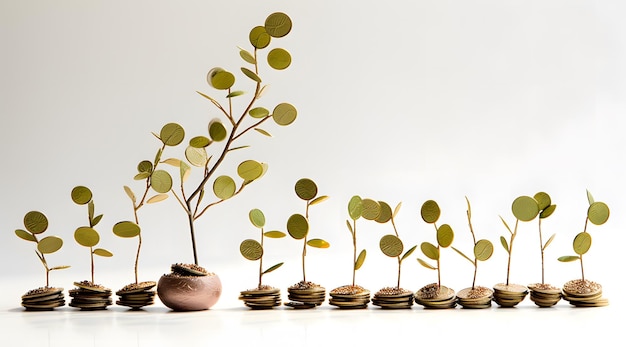 growth money young tree growing on stacks of coins Multiple sources of income