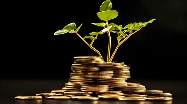 growth money young tree growing on stacks of coins Multiple sources of income