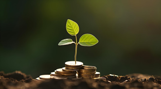 growth money young tree growing on stacks of coins Multiple sources of income