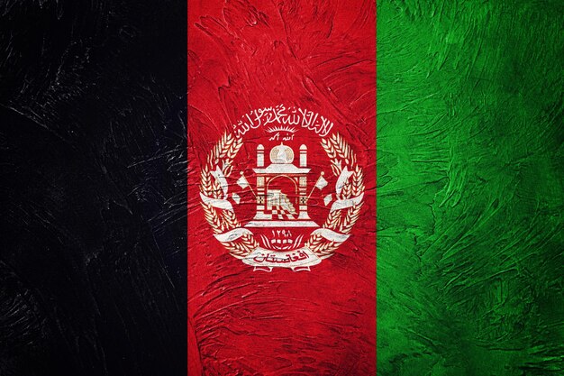 Grunge Afghanistan flag. Afghanistan flag with grunge texture.