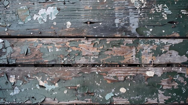 Photo grunge background peeling paint on an old wooden floor generative ai