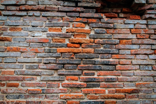 grunge background, red brick wall texture bright plaster wall and blocks road sidewalk abandoned ext