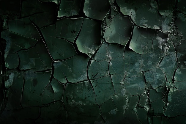 Grunge background with cracked green paint Grunge background