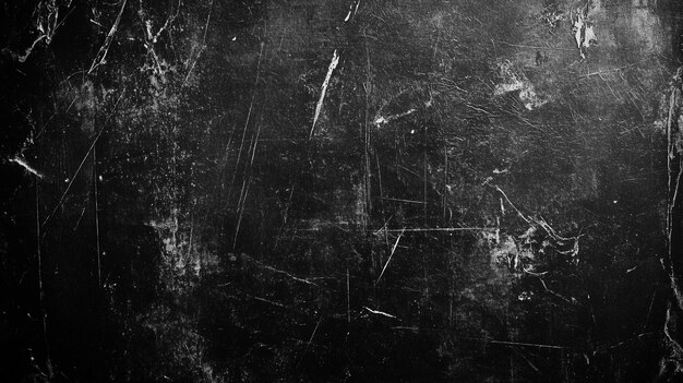 Photo grunge black scratched background old film effect distressed scary texture with space