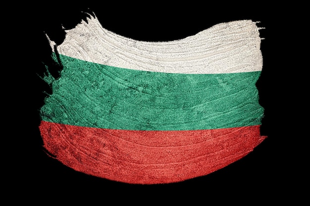 Grunge Bulgaria flag. Bulgarian Brush stroke.