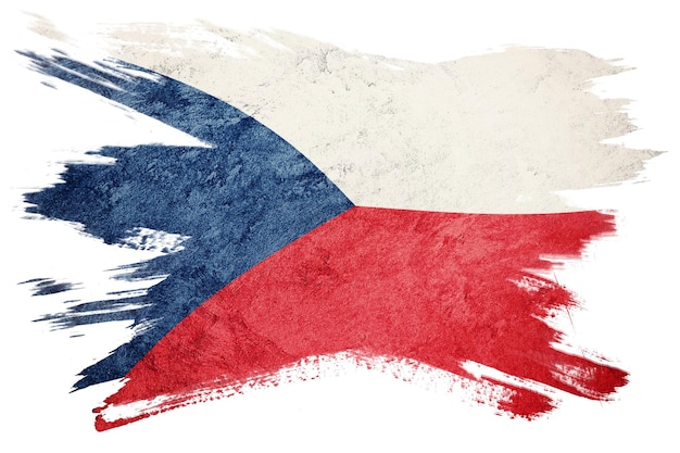 Grunge Czech Republic flag. Czech Republic Brush stroke.