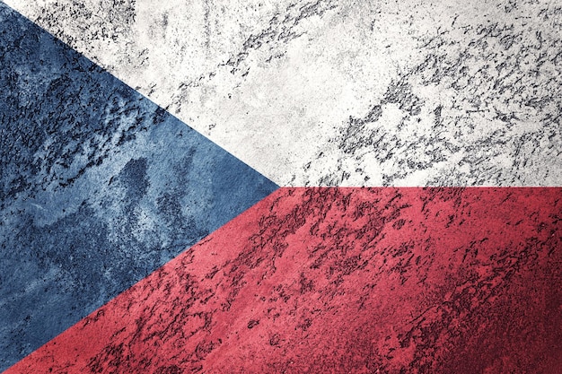 Grunge Czech Republic flag. Czech Republic