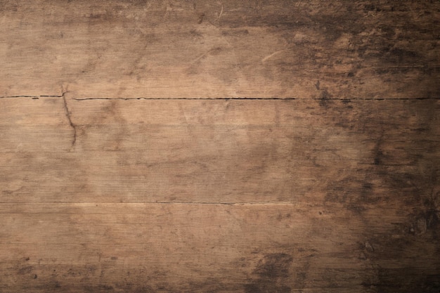 Photo grunge dark wooden texture aged brown paneling from top view