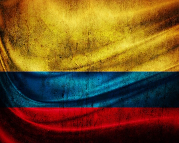 Grunge flag Colombia