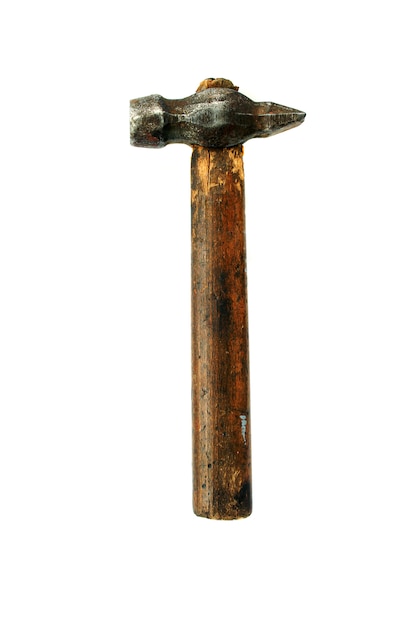 Grunge hammer isolated