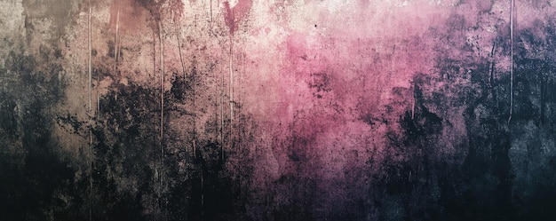 Photo grunge horror background with trash in black tan pink and purple