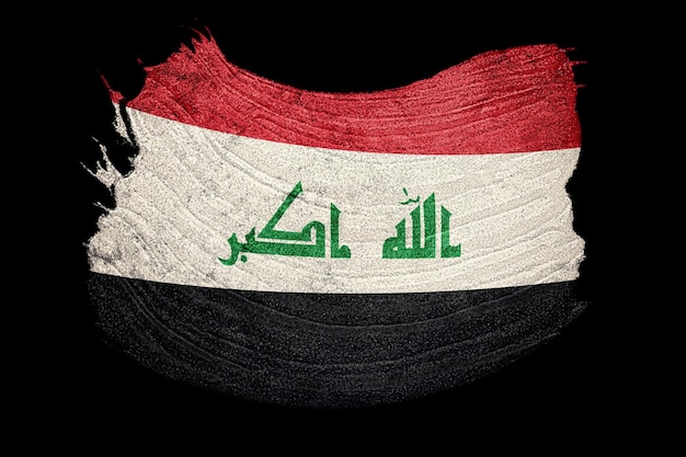 Grunge Iraq flag. Iraq Brush stroke.