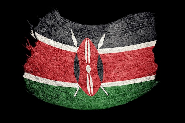 Grunge Kenya flag. Kenya Brush stroke.