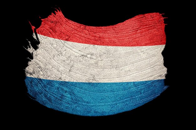 Grunge Luxembourg flag. Luxembourg Brush stroke.