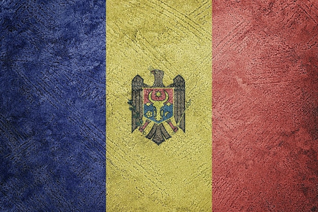 Grunge Moldova flag. Moldova