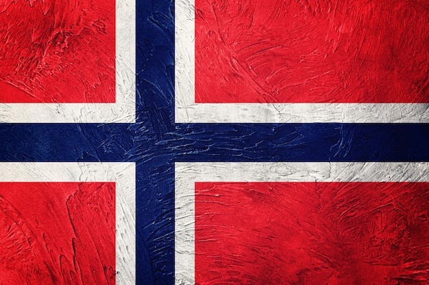 Grunge Norway flag. Norway flag with grunge texture.