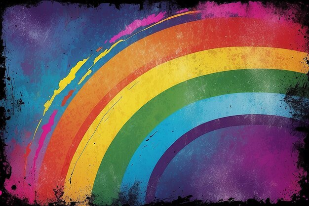 Grunge rainbow background stock illustration