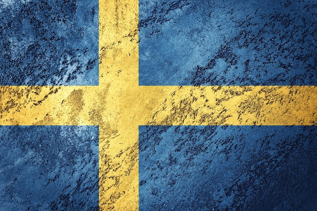 Grunge Sweden flag. Sweden