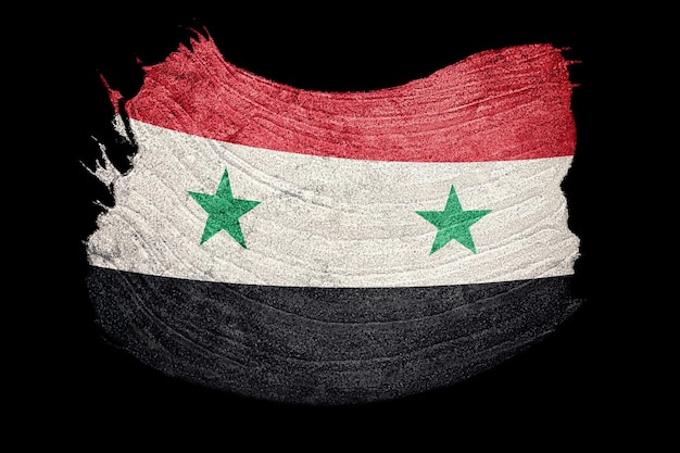 Grunge Syria flag. Syrian Brush stroke.