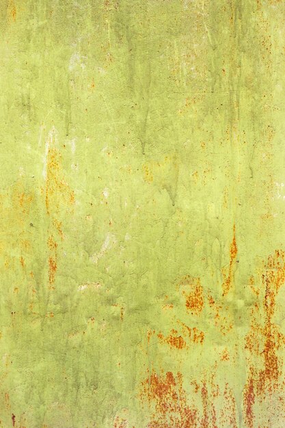 Grunge texture of green rusty metal with scratches