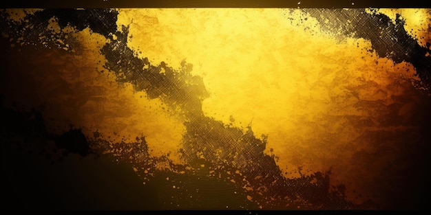 Grunge textured background colored in gold