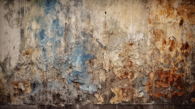 Grunge Textured Wall with Rough Scratches and Cracks Edgy and Raw