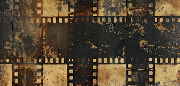 Photo grunge vintage film strips textured background