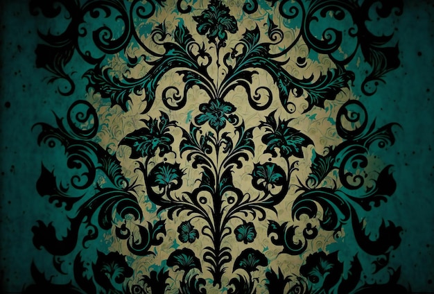 Grunge vintage wallpaper pattern background highly detailed pattern