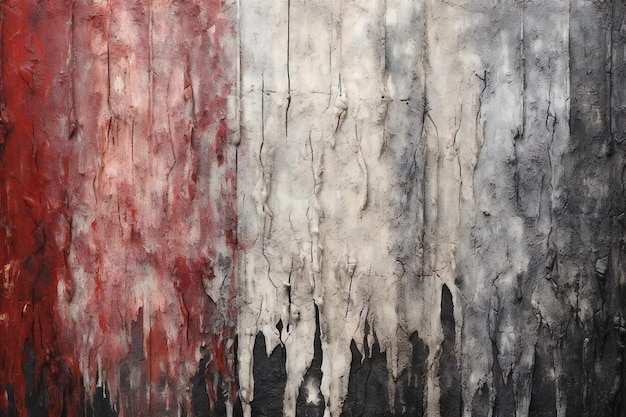 Grunge wall with red and white paint Abstract background