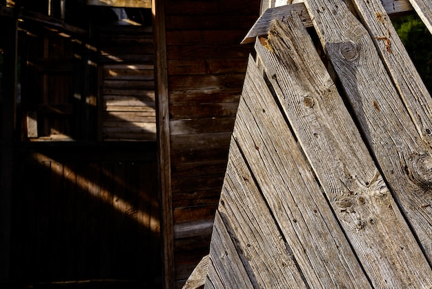 grunge weathered wooden board of gray wood 