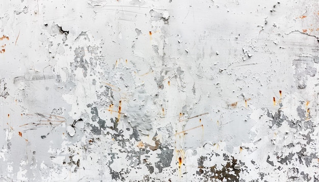 Photo grunge white metal paint cracks wall texture background wallpaper backdrop scratched tattered old