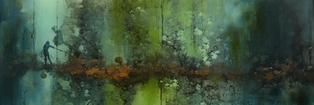 Grungy background in corroded marine colors