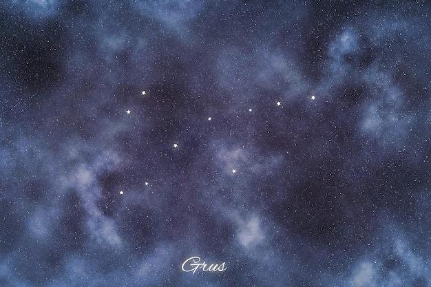 Grus star constellation Brightest Stars Crane constellation