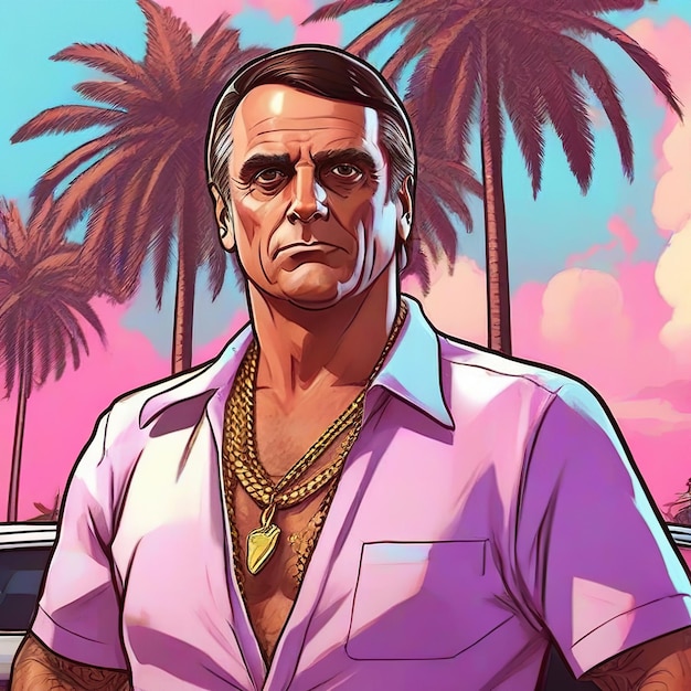 GTA game style image illustration