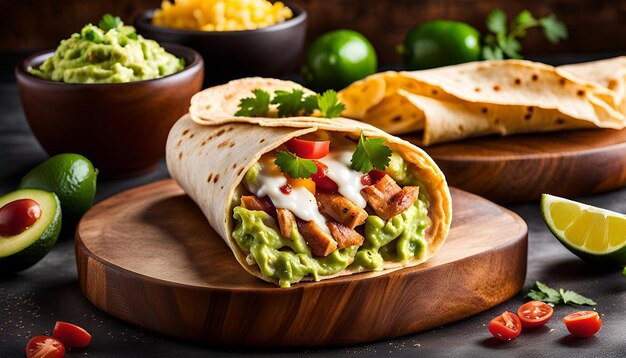 Guacamole Chicken Burrito