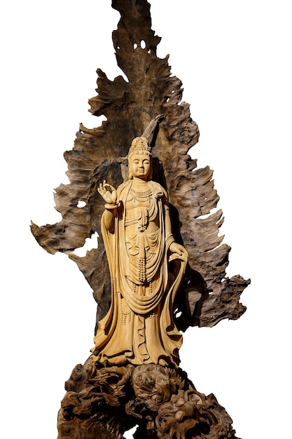 Guan Yin wood carving