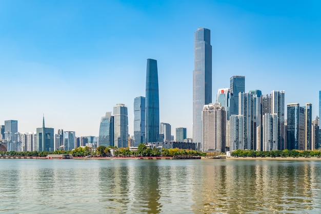 Guangzhou City Modern Architecture Landscape Skyline