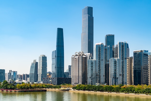 Guangzhou City Modern Architecture Landscape Skyline