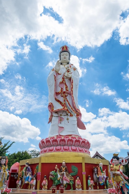 Guanyin god big statue in temple