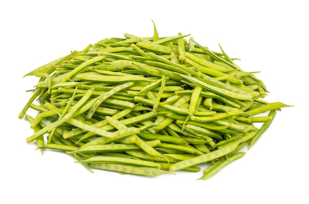 Guar or Cluster Bean on White Background