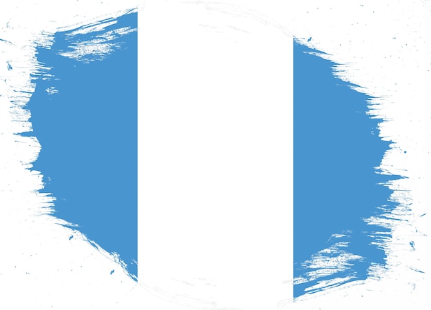 Guatemala flag on distressed grunge brush background