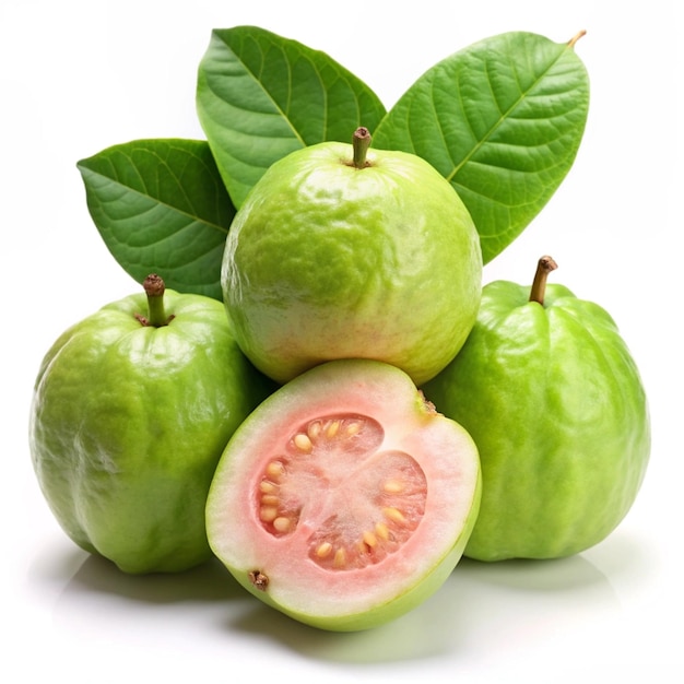 Guava fruit isolated on white background