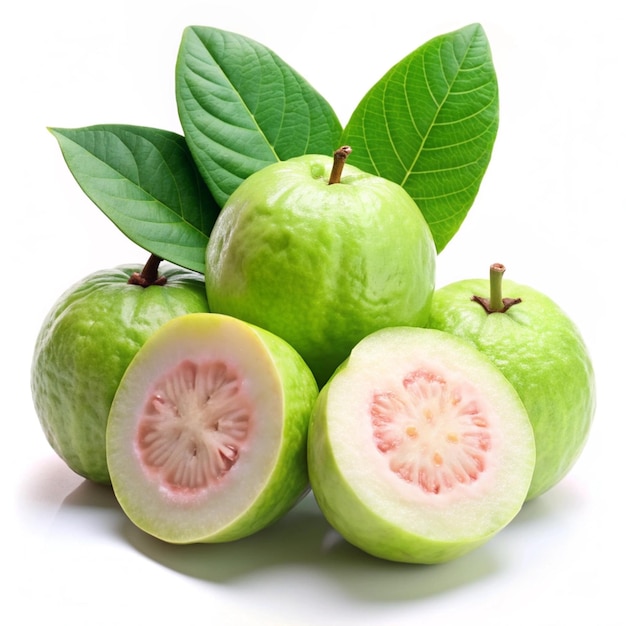 Guava fruit isolated on white background