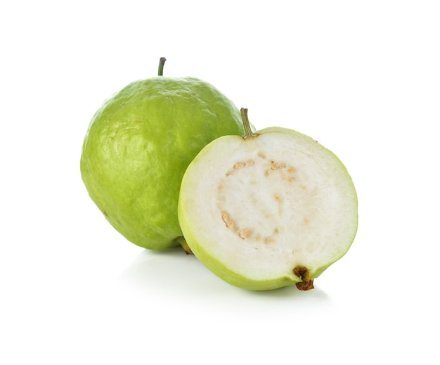 Guava fruit isolated on white.